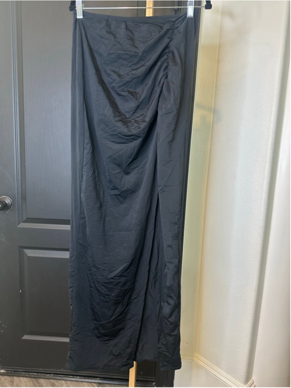 TA3 - Black Maxi Skirt with Side Slit